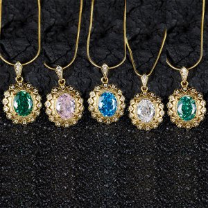 S925 Sterling Silver Necklace For Women Featuring An Antique-style Gold Plating